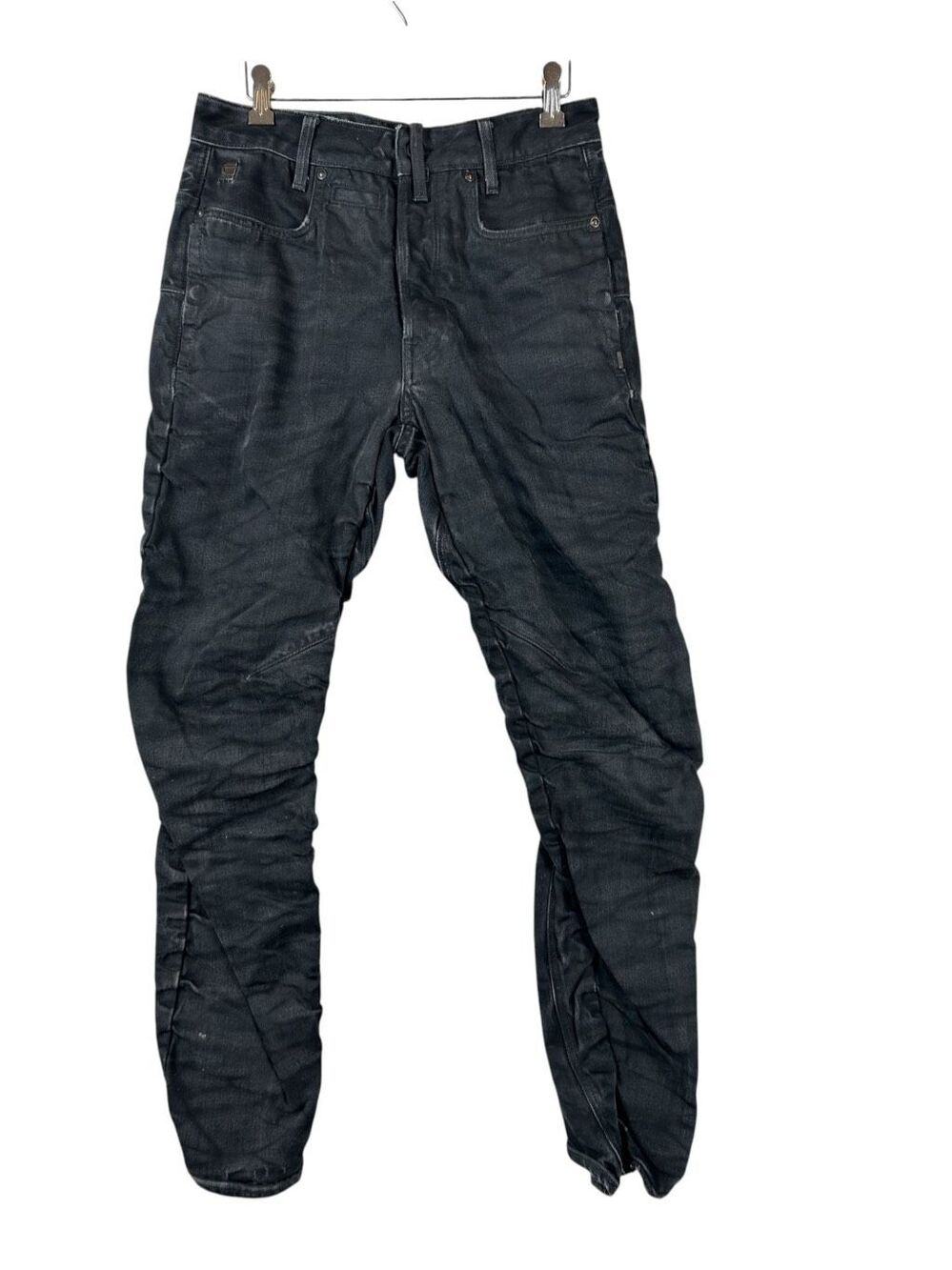 G-Star RAW Staq 3D Tapered Black Denim Jeans W29 L32 Men 3D Ergonomic Biker Fit